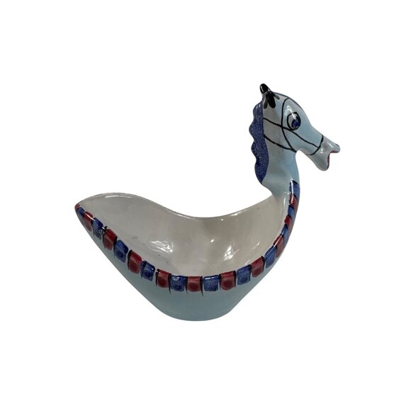 Vintage Aldo Raymor Londi Bitossi Pottery Horse Dish Bowl Planter Italy - Picture 3 of 6